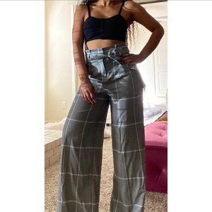 High waist wide leg pants